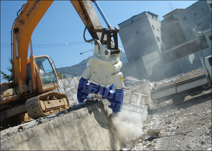 Demolition Equipment Hydraulic Concrete Crusher Turnable Blades Primary Crushing