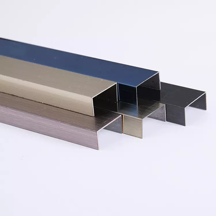 Customized Size 304 Stainless Steel U Profile with Colorful Finished