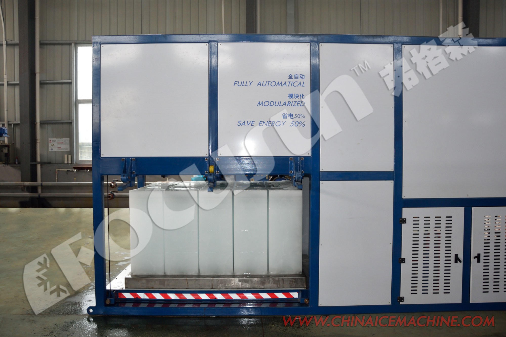 Energy Mining 3 ton/day Direct Cooling System Block Ice Machine with R507 Refrigerant