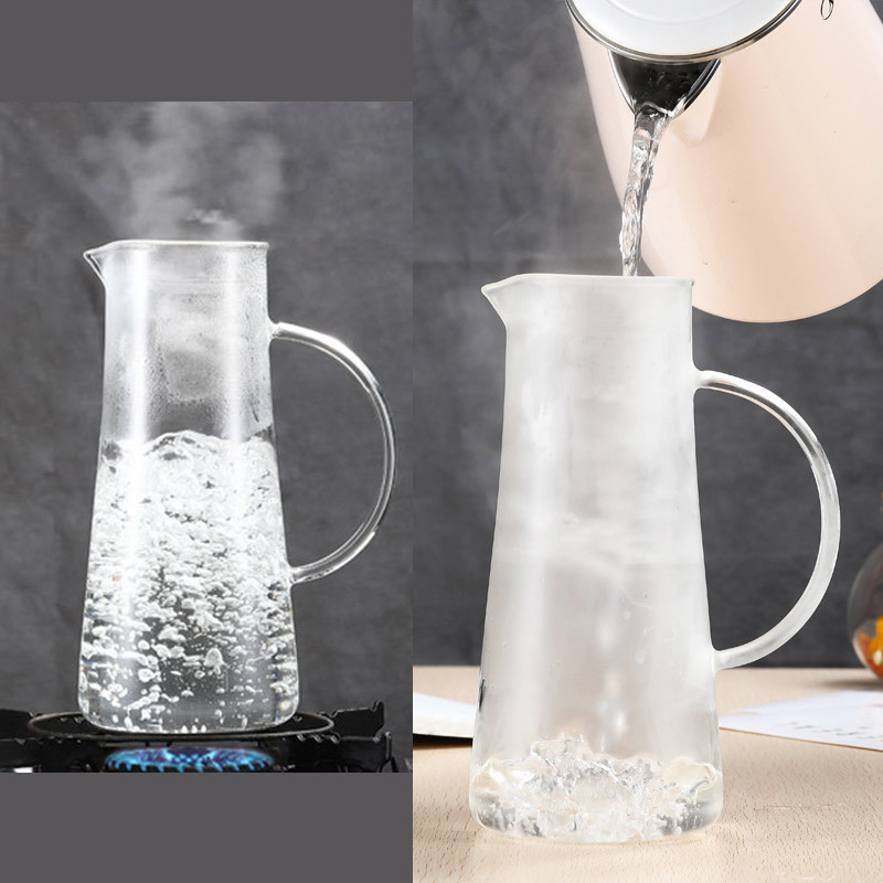 High Borosilicate Clear Glass Water Pitcher / Glass Water Filter Pitcher
