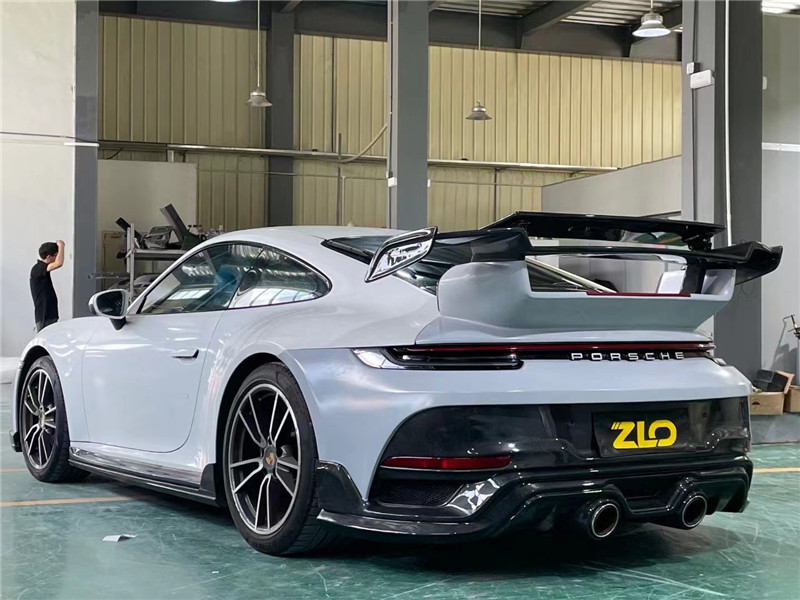Auto Parts for Porsche 911 992 Body Kit 911 992 Turbo Upgraded Techart Style Front and Rear Bumper Cover Body Kit