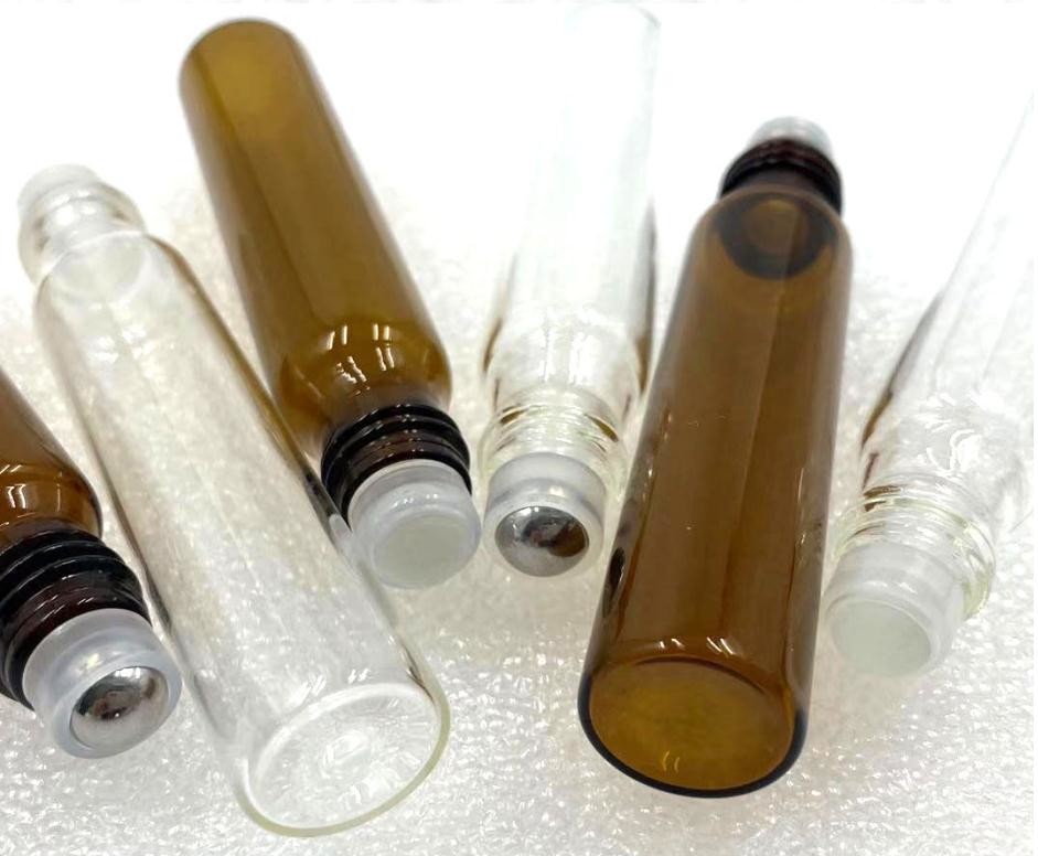 Refillable Glass Rollerball Perfume Bottles 3ml 4ml 5ml Clear Transparent