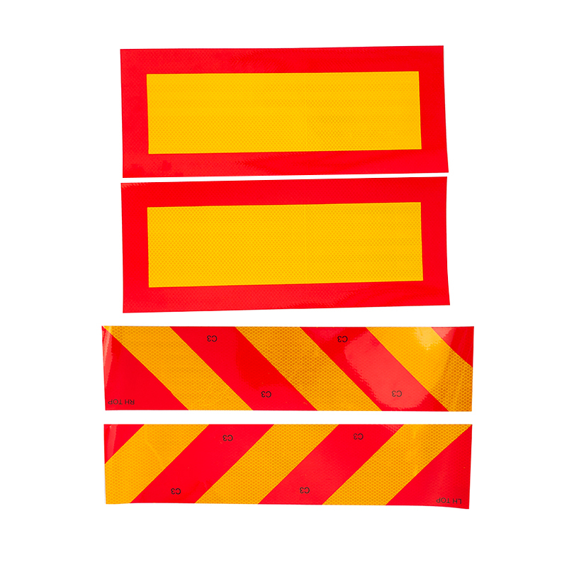 Reflective Rear Marking Aluminum Plate Board with Warning Sticker for Heavy Vehicles