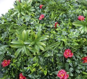 Quality Wooden Frame Artificial Green Wall Indoor 42cm Waterproof for sale