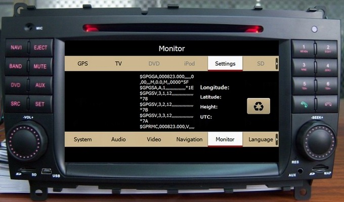 Car audio for Mercedes Benz CLK W209 /Benz CLS W219 body kit with iPod RDS radio mp3 player OCB-8812