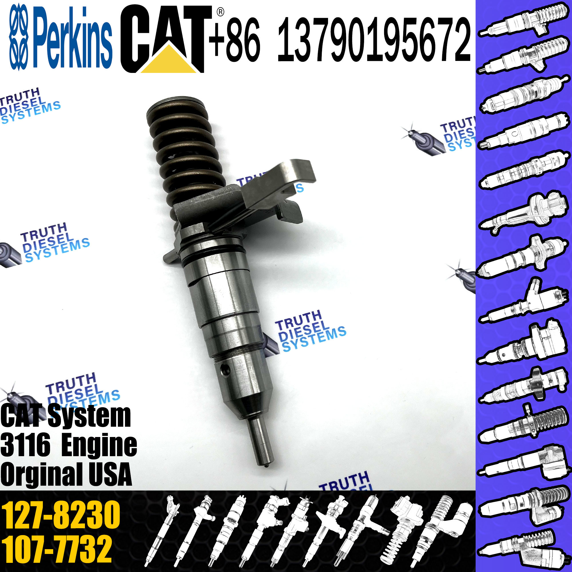 127-8230 Diesel fuel injector 127-8230 nozzle fuel injector 127-8230 for diesel engine 3114/3116/3126