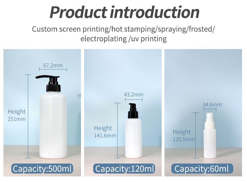 120ml 150ml 250ml 350ml 500ml Body Wash Bottles HDPE Empty Shampoo Bottles For Child
