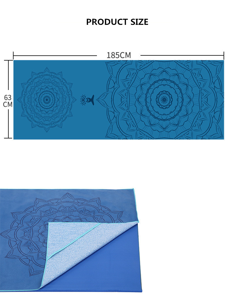16 Patterns Printed Yoga Towel 185X63cm Microfiber Cover Yoga Mat Towel