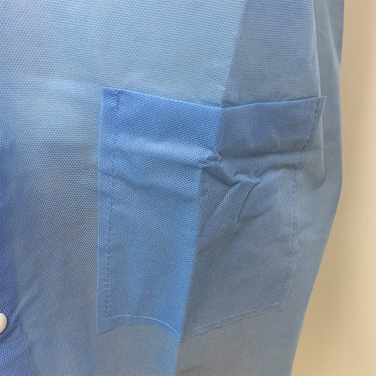 Medical Disposable PP Non-woven Lab Coat with Cuffs