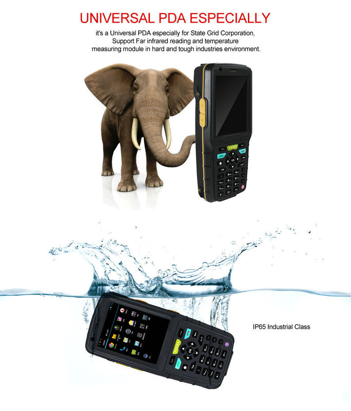8GB ROM Android Handheld RFID Reader , Rugged UHF Scanner PDA Printer