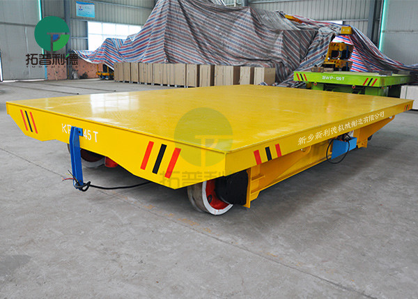 45 Ton Large Table Battery Power Rail Transfer Trolley For Steel Factory Material Transport