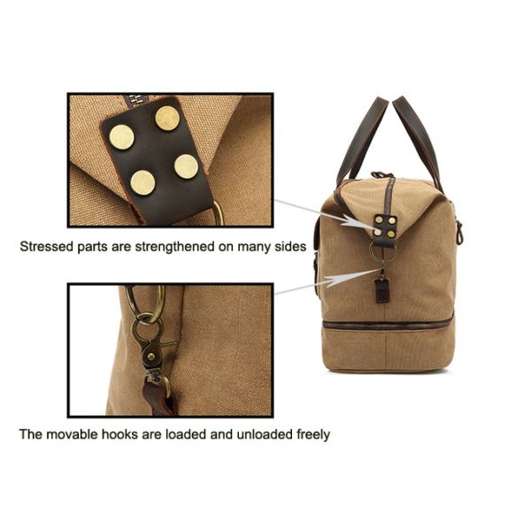 Durable Mens Crossbody Computer Bag Canvas + Cloth Cotton Waterproof