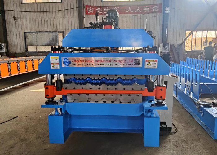 5t Hard Chrome Coated Cold Roll Forming Machine Double Layer For Galvanized Steel