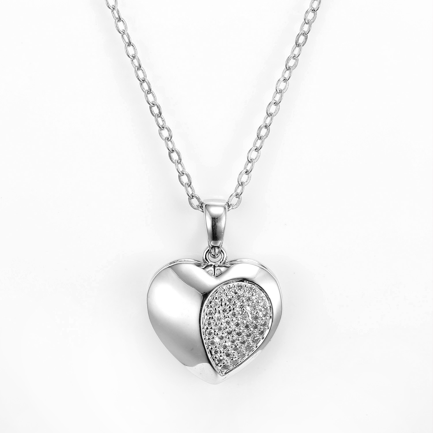 Engagement Gift 925 Silver CZ Pendant For Women Zircon Stone