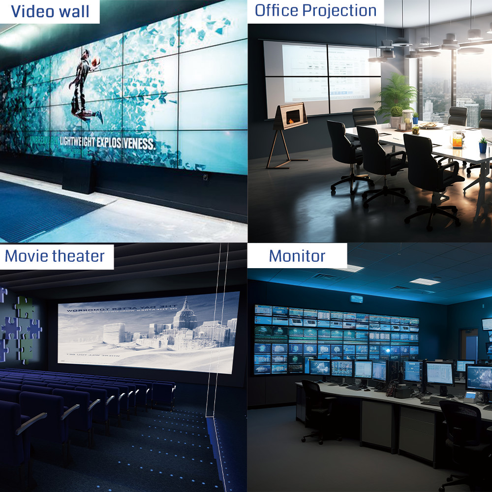 The BIT-MSE-4K60-Mini104Pro supports 1xN, MxN, 2x2, 3x1, and 4x1 configurations with no stretching, no lag, and ultra-low latency.