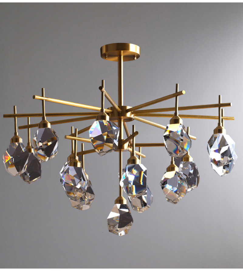Modern Diamond Crystal Chandelier In Living Room minimalist chandelier(WH-CY-193)