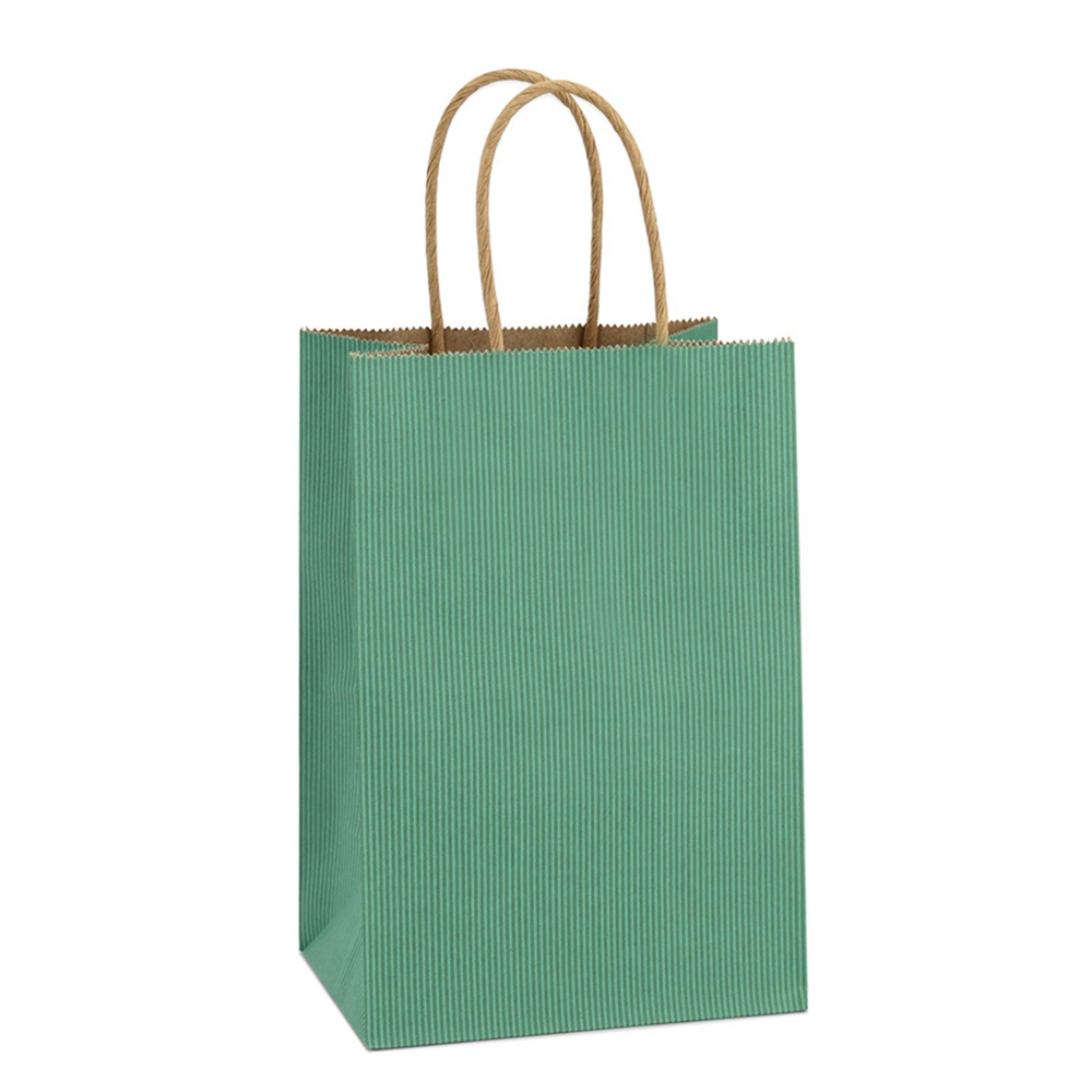 Customized Logo Accepted Kraft Paper Bags With Handles for Daily and Storage
