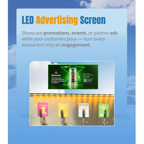 Self-service 5-8â„ƒ Fresh Cold Beer Vending Machine with 4 Beer Options for Bars Cafeterias