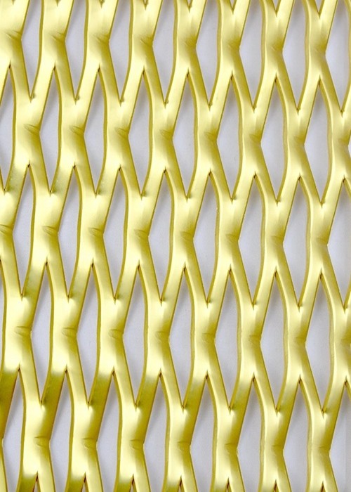 Powder Coated Aluminium Expanded Metal Mesh 1*2m For Building Cladding Facade