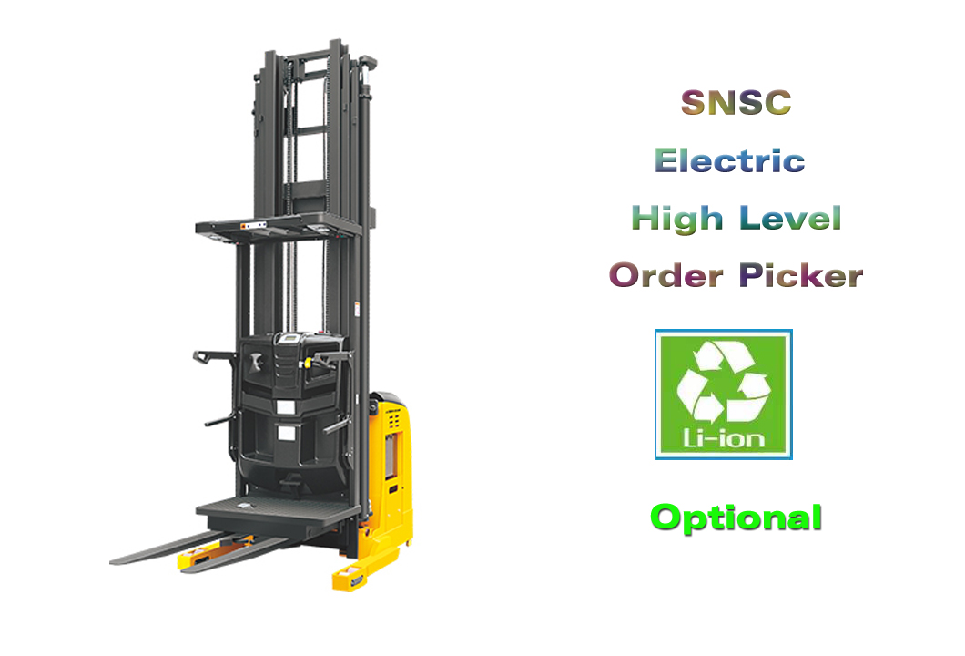8 Meter Maximum Lifting Height Electric Order Picker Forklift Truck For Restaurant