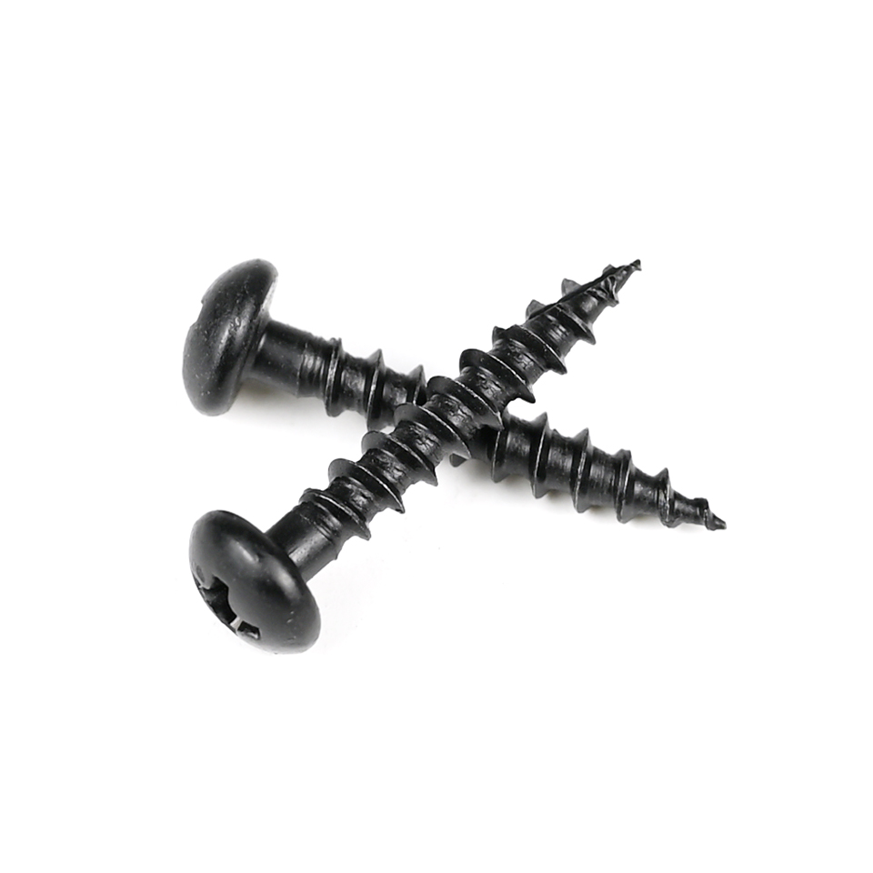 Electrical Appliances 16mm Black Round Phillips Chipboard Screw with Harden Design