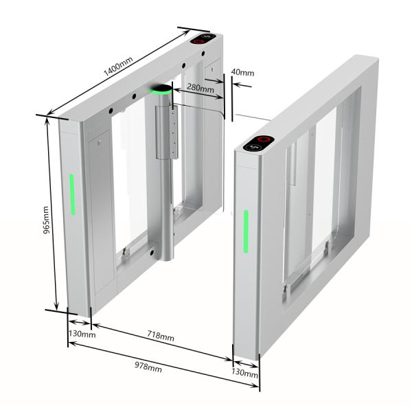 Bridge Swing Gate Turnstile Construction Site Ticket Checking Access Control System
