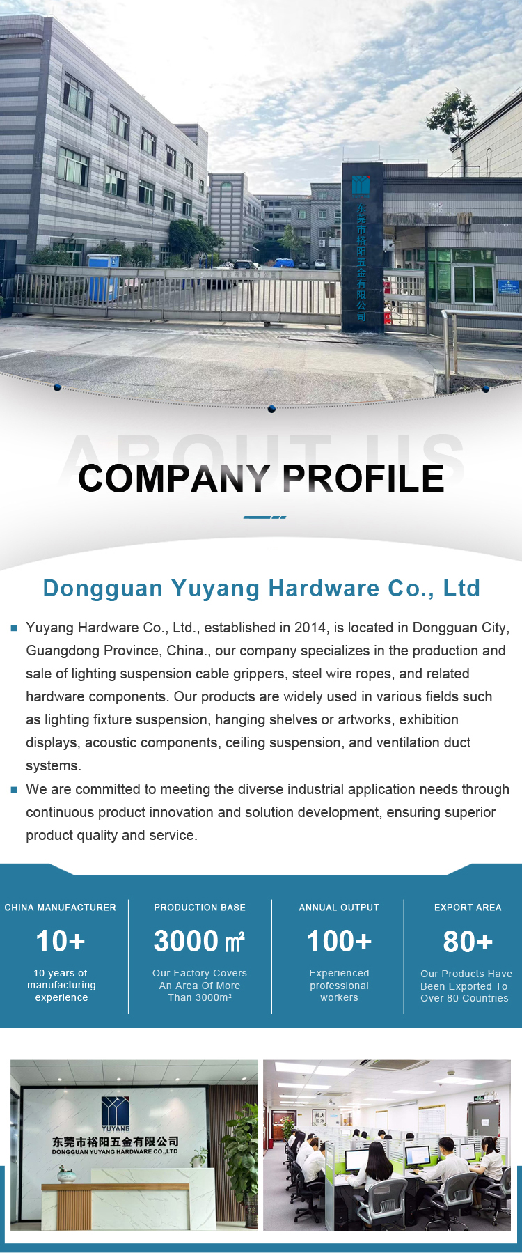 Acoustic Panel, Billboard, Sign, Cable Suspension Kit Steel Wire Rope with Cable Gripper Gripper Hanging Wire Kit