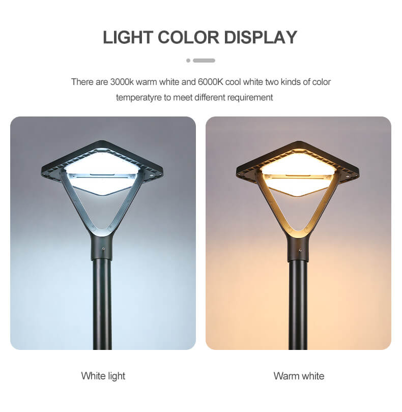 1- IP65 Waterproof Outdoor Solar Garden Pillar Light for Landscape Fence Post Lighting