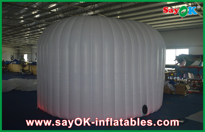 Photo Booth Decorations Giant Oxford Cloth Led Inflatable Photo Booth With 2 Doors White