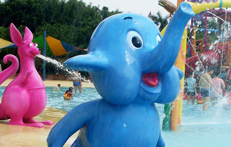 Fiberglass water fountain with Galvanized Carbon Steel Frame of amusement park equipment