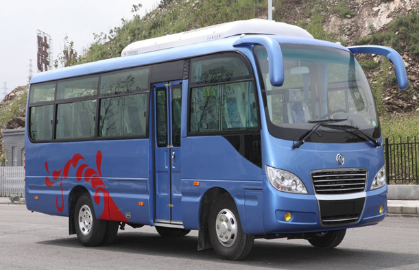 7480mm Overall Length Dongfeng 35 Seater Used Coach Bus Rear Overhang 2340mm