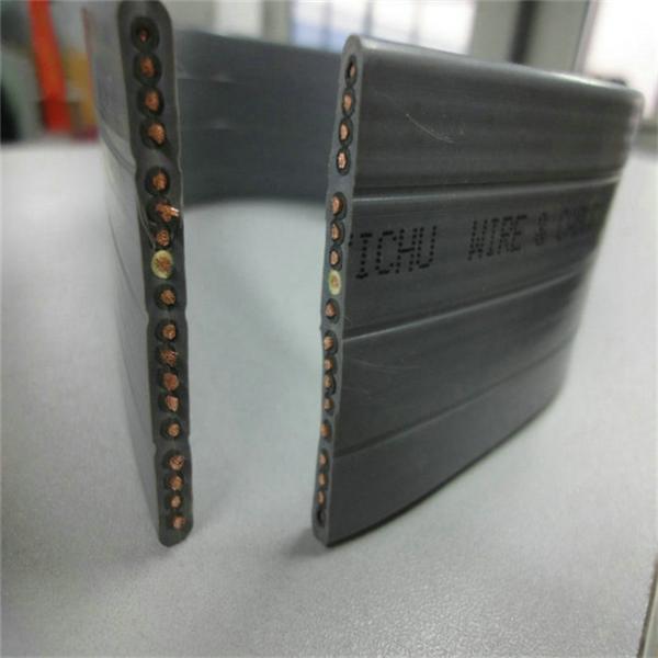 Flat Traveling Cable for Elevator use, Shielded Flat Travel Cable 64cores with Coaxial Cable