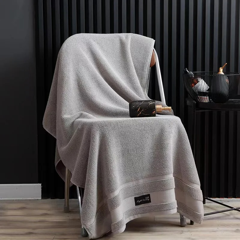 Hotel Towel Set Luxury Embroidered Thick Striped Pattern Jacquard Bath Towel Set for Hotel