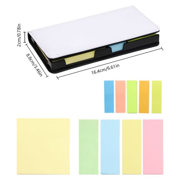 Personalized PU Leather Memo Notepad Notebook Sticky Notes Box For Halloween Graduation Sublimation Blank Notebooks