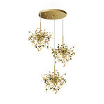 110V-240V Customized Pendant Lamp Rustproof Polished Chrome Chandelier Lights