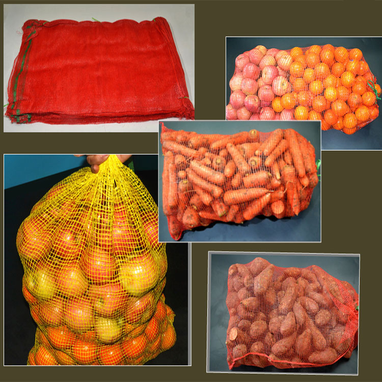 SGS Certified Tubular PE Knitted Raschel Mesh Sacks for Potato Transport and Handling