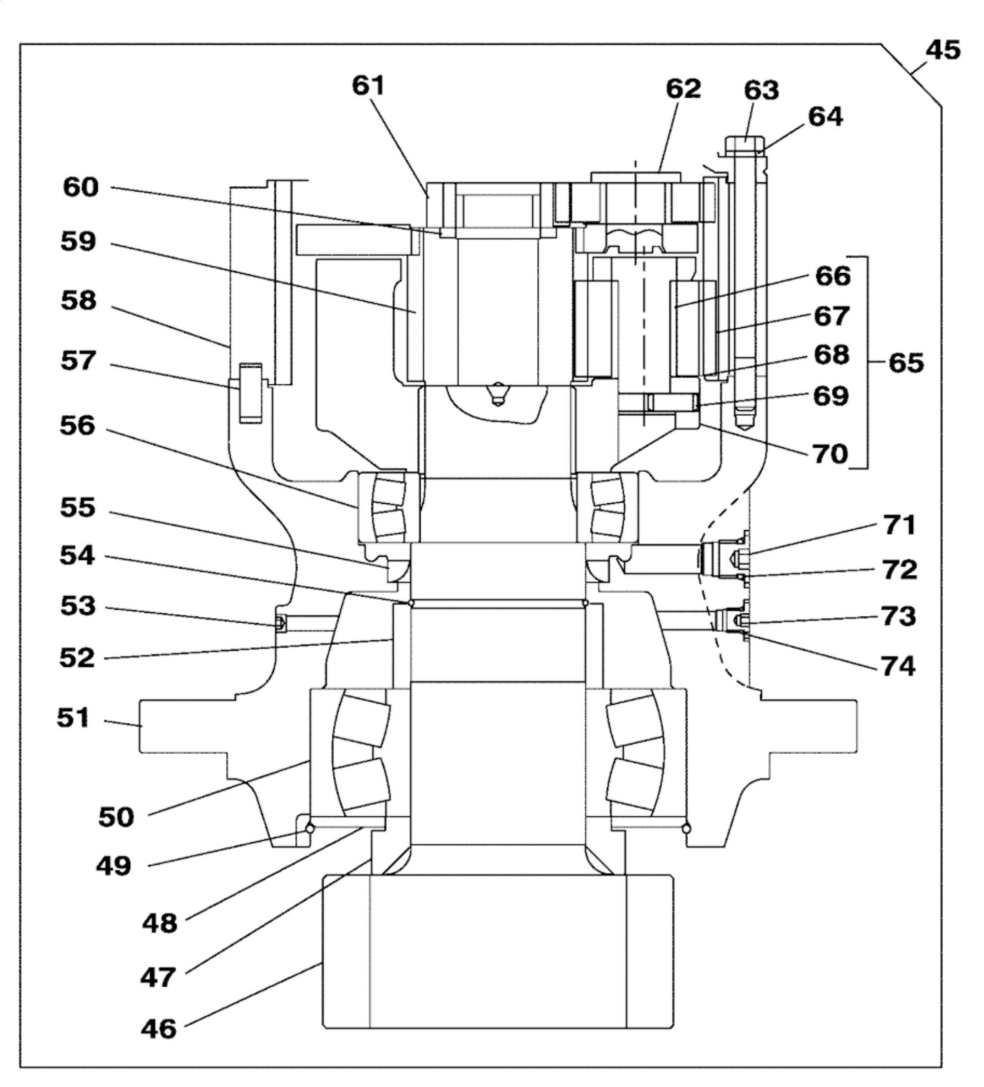 Excavator Slewing Gear Box Reduction SH200 SH200A3 SH210A5 Swing Gearbox