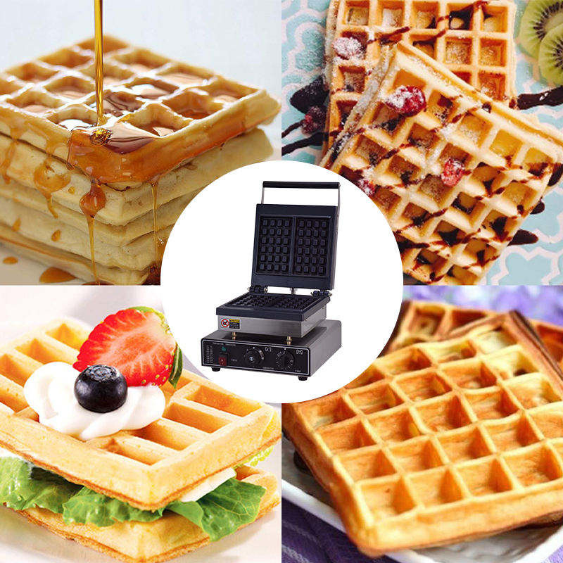 Commercial Stainless Steel Square Electric Egg Waffle Maker