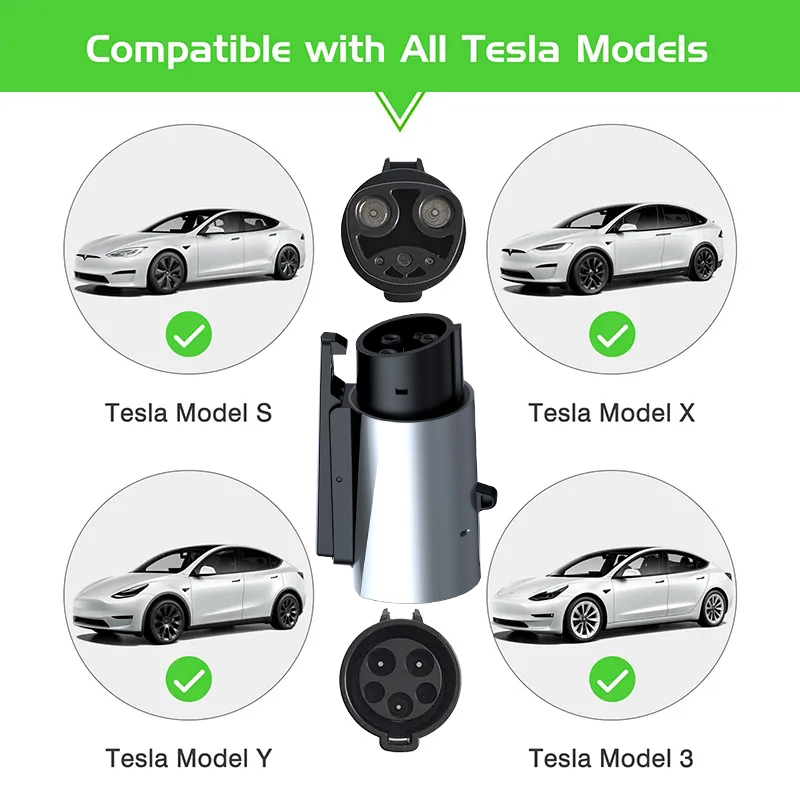 Tesla to SAE J1772 Type 1 EV Charging Adapter for NACS Tesla Efficiency ≥98 and IP Degree Charging Station IP 65