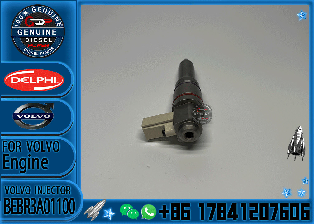 Diesel Fuel Injector Common Rail Parts Injector 1897675 BEBR3A01100 1934321 BEBU2C00300 for VOLVO