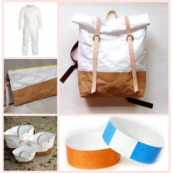 1056D 1070D Non Tearable Waterproof Fabric Paper For Lady 's Pouch