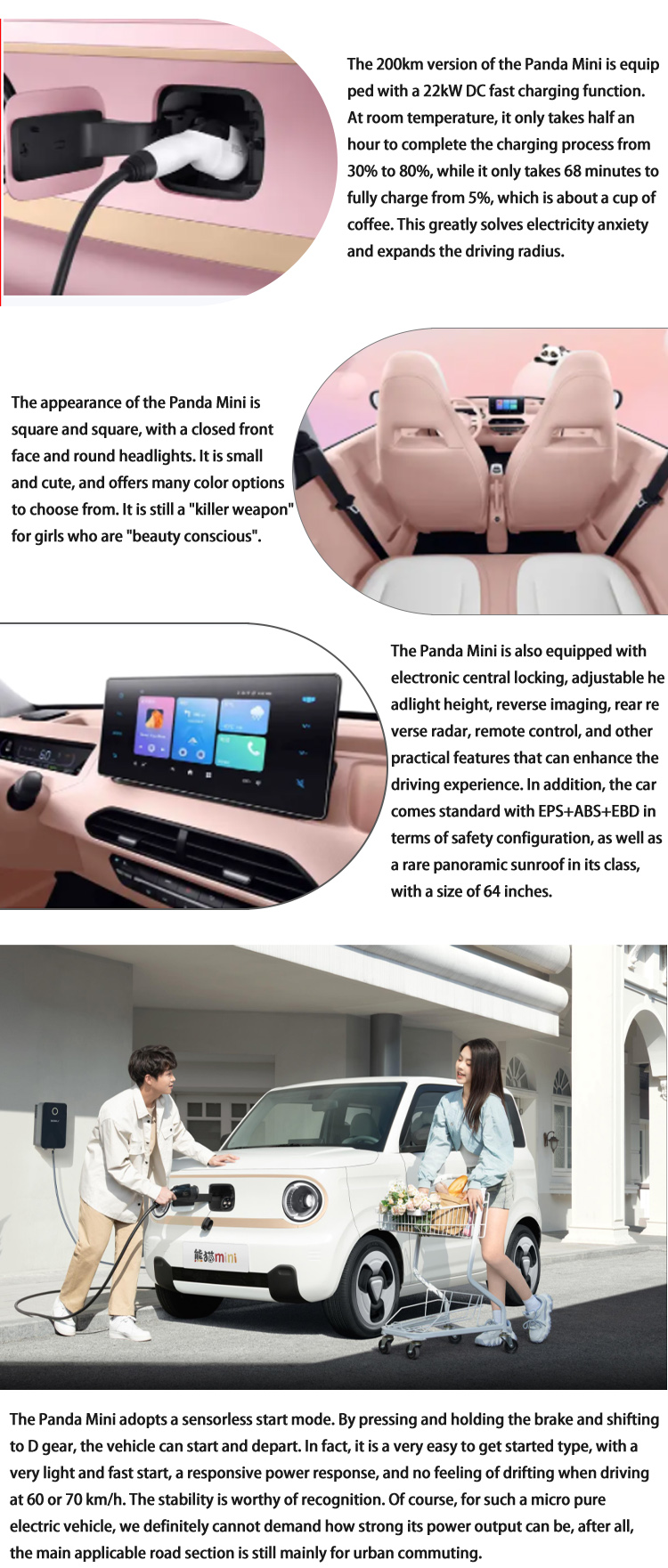 Automotive Used Mini EV Cars Electric Vehicles Geely Panda For Adult