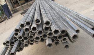China ASTMA1045 Perforated Hexagonal Hollow Steel Tube / Thick Wall Steel Pipe on sale