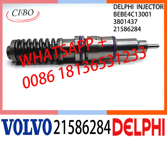 21586284 BEBE4C13001 3801437 Common Rail Fuel Diesel Injector BEBE4C13001 3801437 21586284 E1 for VOL D12 BUS