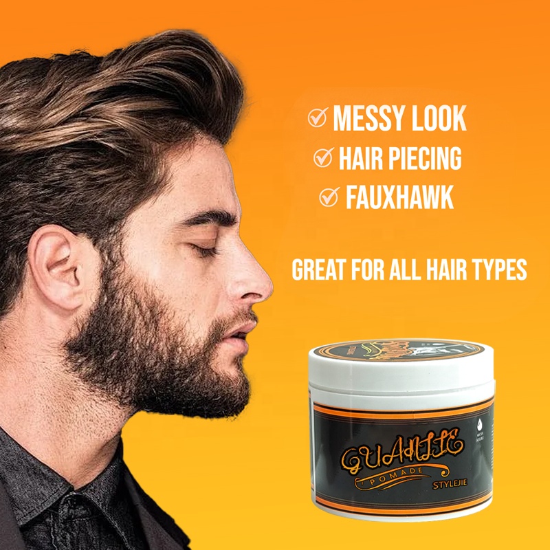 Acceptable Customization Shine Strong Hold Curly Hair Pomade For Professional Styling