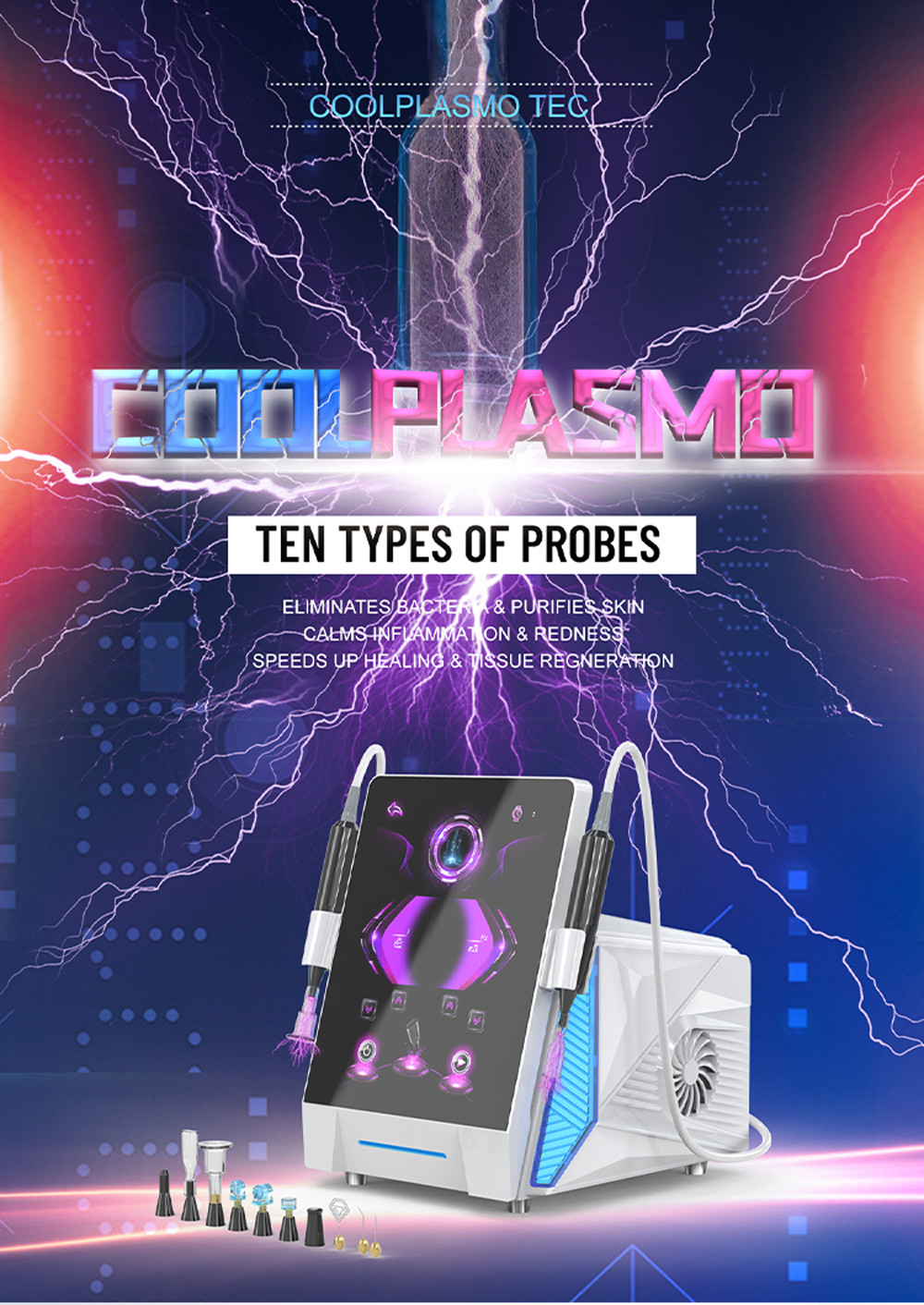 2025 Hot Sell Cold Plasma Skin Machine Cold plasma Pen German 8 In 1 Fractional Hot And Cold Plasma For Spots.