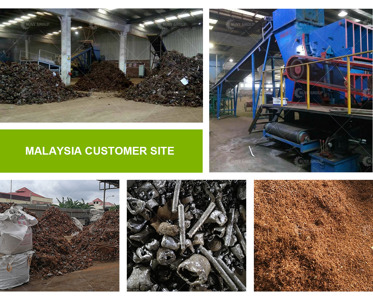 99% Pure Copper Scrap Brass Tube Crushing Separating Machine with Magnetic Separator