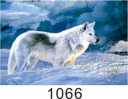 0.6mm Thickness 3D Lenticular Images , Advertising Poster 3D Wolf Picture