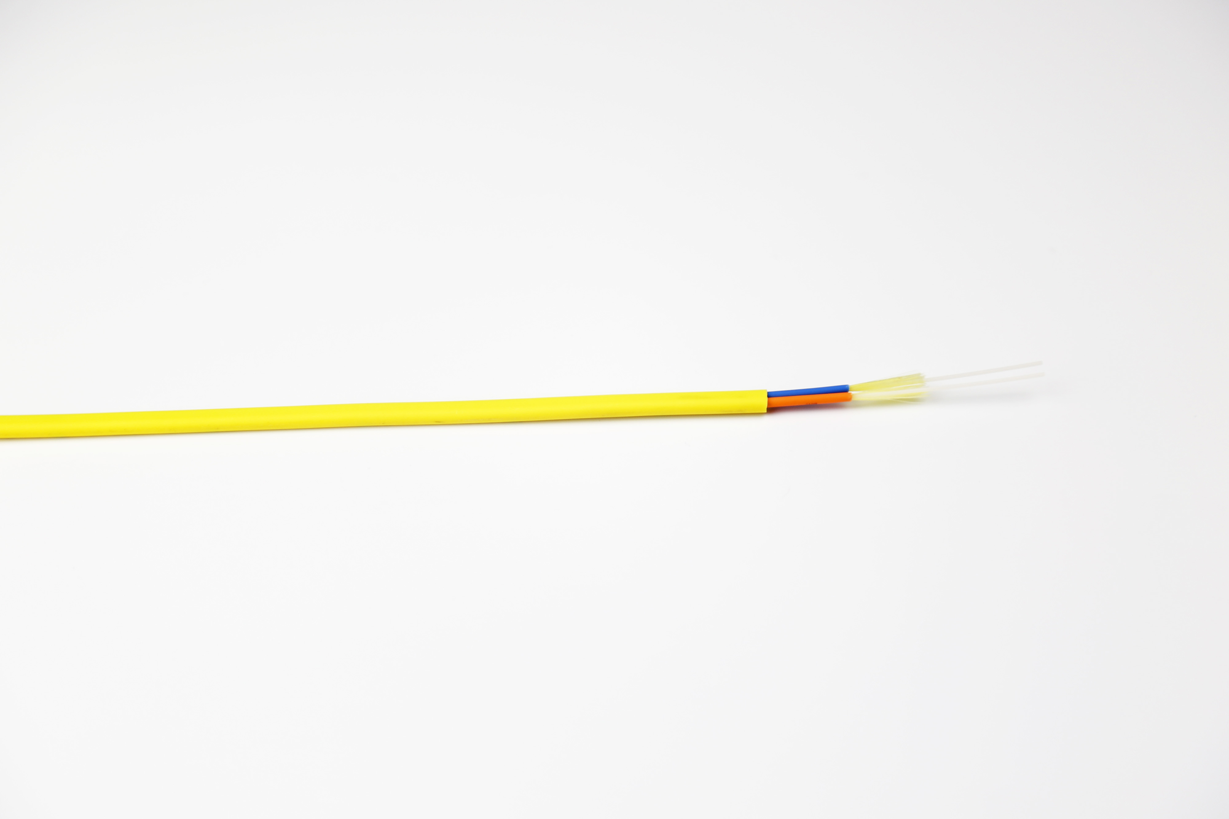 LSZH ruggedized flat 2 core duplex multimode fiber optic cable,with added protective layer making it more rugged