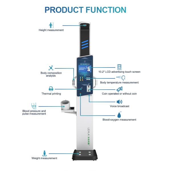 AC100-240v Power Supply Smart Body Analyzer for Precise Weight and Height Measurement
